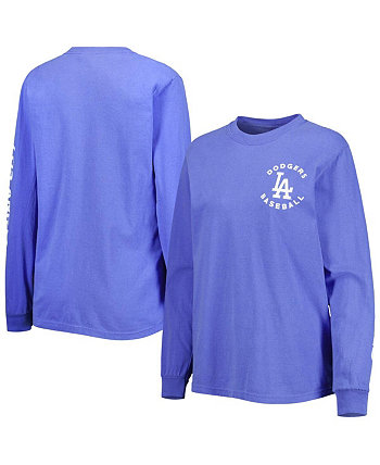 Женская футболка с длинным рукавом Royal Los Angeles Dodgers Team Pigment Dye Soft As A Grape