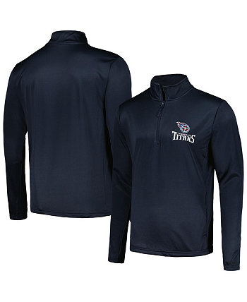 Мужская темно-синяя футболка с молнией без четверти Tennessee Titans All-Star Tech Dunbrooke