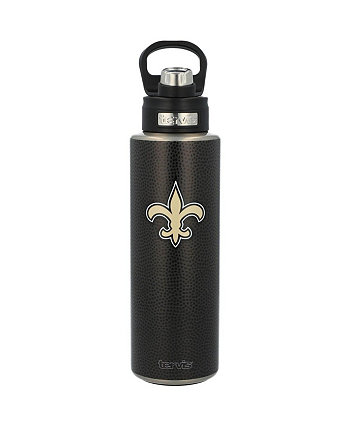 Tervis New Orleans Saints Кожаная бутылка для воды с широким горлышком на 40 унций Tervis