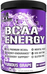 EVL BCAAs Amino Acids Powder (Порошок) - BCAA Energy Pre Workout Powder for Muscle Recovery Lean Growth and Endurance - Rehydrating BCAA Powder Post Workout Recovery Drink with Natural Caffeine - Pink Starblast Evlution