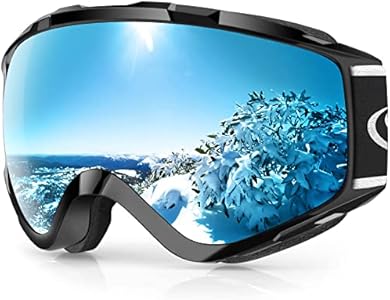 findway Ski Goggles OTG - Over Glasses Snow/Snowboard Goggles for Men, Women & Youth - 100% UV Protection Findway