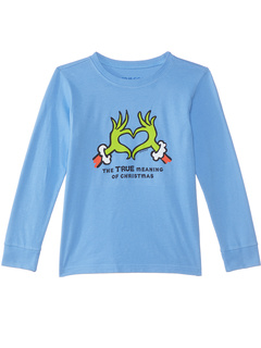 Винтажная футболка Crusher™ с длинными рукавами и сердечками (для малышей/маленьких детей/больших детей) Life is Good