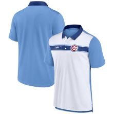 Men's Nike  White/Light Blue Chicago Cubs Rewind Stripe Polo Nitro USA