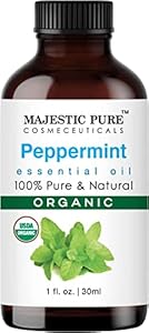 Majestic Pure Organic Rosemary Essential Oil - 100% Pure & Premium Rosemary Oil for Hair Growth, Skin, Face, Aromatherapy & Diffuser - 1 fl oz | Perfect Organic Rosemary Oil for Hair Growth MAJESTIC PURE