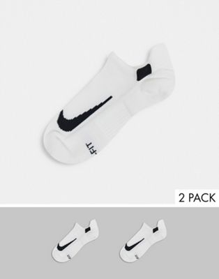 Комплект из двух белых носков-невидимок Nike Running Multiplier Nike