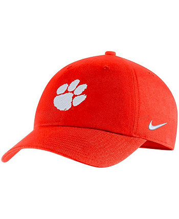 Мужская и женская оранжевая регулируемая шляпа с логотипом Clemson Tigers Heritage86 Performance Nike