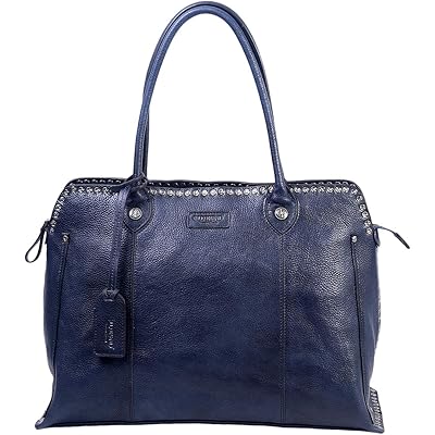 Genuine Leather Soul Stud Satchel Bag Old Trend