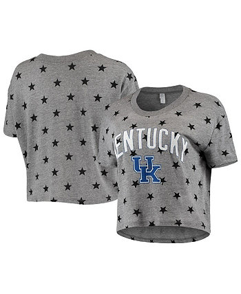 Женская серая укороченная футболка Tri-Blend Kentucky Wildcats Headliner Stars Alternative