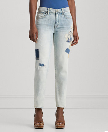 Women's Patched Tapered Jeans LAUREN Ralph Lauren