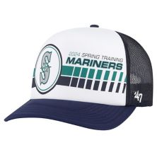 Men's '47  White/Navy Seattle Mariners 2024 Spring Training Foam Trucker Adjustable Hat Unbranded