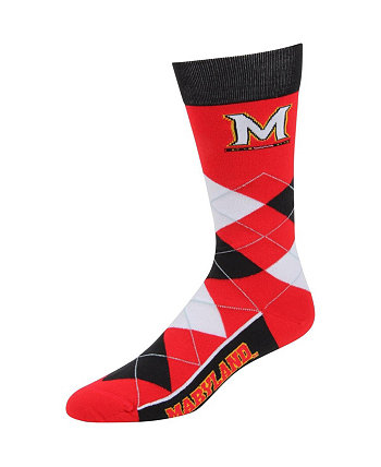 Men's Maryland Terrapins Argyle Crew Socks For Bare Feet