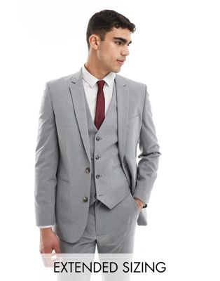 ASOS DESIGN skinny suit jacket in gray ASOS DESIGN