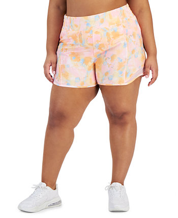 Plus Size Dreamy Bubble Printed Running Shorts, Created for Macy's ID Ideology