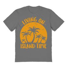 Men's COLAB89 by Threadless Living On Island Time Palm Trees Sunset Graphic Tee COLAB89 by Threadless