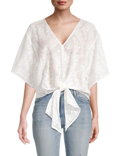 Tie-Front Lace Top LOVESTITCH