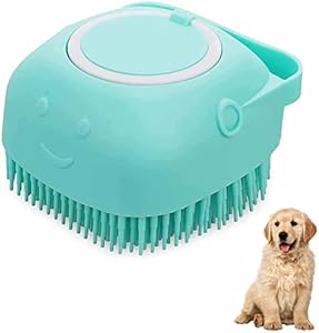 Silicone Dog and Cat Grooming Brush for Short and Long Hair - Pet Cleaning and Washing Brush (Blue) CLSHES