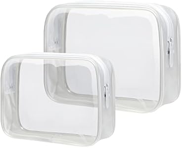 Несессер PACKISM Clear Makeup Bags, 2 Pack, Одобрено TSA, Квартерный размер PACKISM