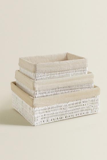 RECTANGULAR FABRIC INTERIOR BASKET Zara Home