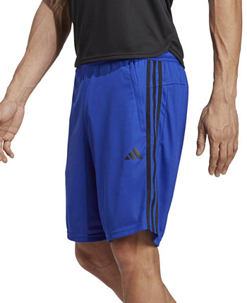 Мужские тренировочные шорты Train Essentials Classic-Fit AEROREADY с 3 полосками 10 дюймов Adidas