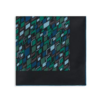 Шелковый платок с геометрическим принтом Саржа Loro Piana