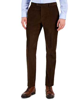 Мужские однотонные вельветовые брюки современного кроя Tommy Hilfiger
