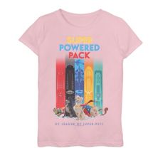 Футболка с графическим рисунком DC Super Pets Super Powered Pack для девочек 7–16 лет DC Comics