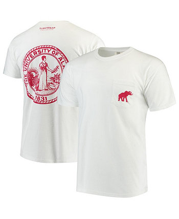 Мужская белая футболка Alabama Crimson Tide Comfort Colours Crest Tuskwear
