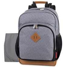 Серый рюкзак-сумка для подгузников Fisher Price Fastfinder Multipocket с пеленальной подушкой и ремнями для коляски Fisher-Price