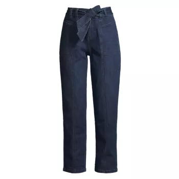 Belted Straight-Leg Jeans NIC+ZOE