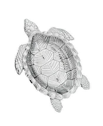 Дизайн алюминиевой овальной чаши с морской черепахой Arthur Court
