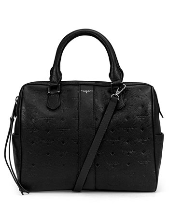 Кожаная сумка-портфель с логотипом T Tahari