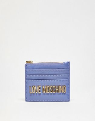 Визитница Love Moschino из лиловой крокодиловой кожи LOVE Moschino