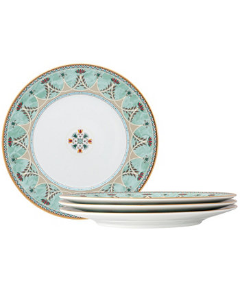 Набор обеденных тарелок Serene Garden из 4 предметов, 10,5 дюйма, сервиз на 4 персоны Noritake