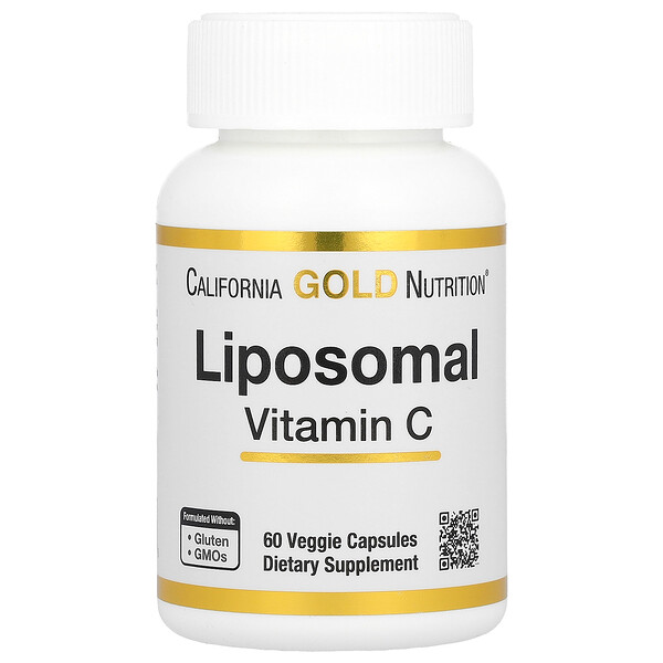 Липосомальный Витамин C - 500 мг - 60 вегетарианских капсул - California Gold Nutrition California Gold Nutrition