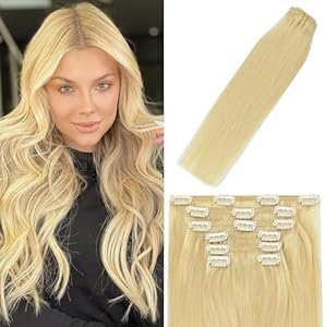 WindTouch Clip in Hair Extensions Human Hair Jet Black Solid Black 12Inch 70g Straight #1 WindTouch