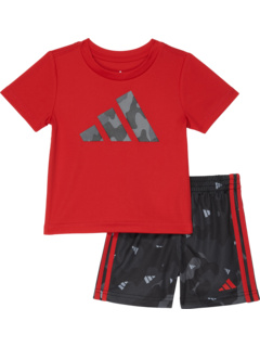 Футболка из полиэстера и шорты с камуфляжным принтом (для младенцев) Adidas
