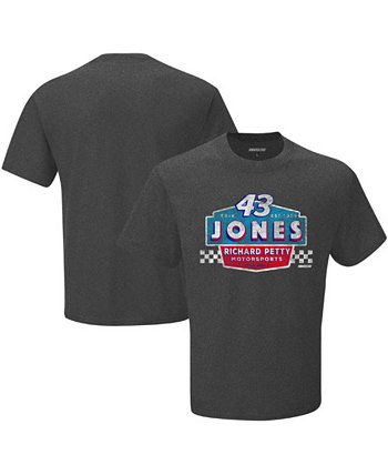 Мужская темно-серая футболка Erik Jones Duel в винтажном стиле Checkered Flag Sports
