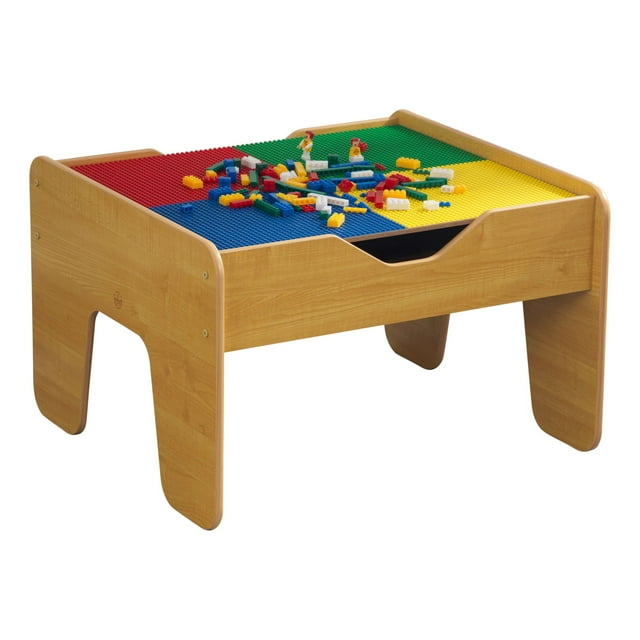 KidKraft Reversible Wooden Activity Table with Board and Train Set, Espresso, For Ages 3+ KidKraft