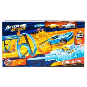 Adventure Force Fire and Ice, Color Change Track Set, Includes 2 Cars, Children Ages 3+ Adventure Force