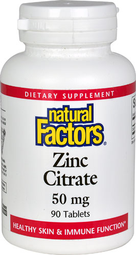 Цитрат цинка Natural Factors - 50 мг - 90 таблеток Natural Factors