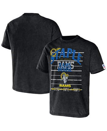 Men's NFL X Staple Black Los Angeles Rams Gridiron Short Sleeve T-shirt NFL Properties