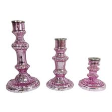 Набор из 3 подсвечников в розовом цвете Luminary Treasures A&B Home