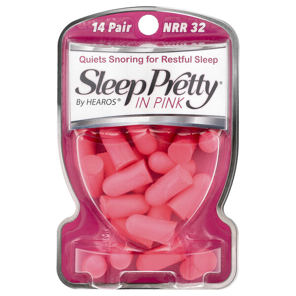 Ear Plugs, Sleep Pretty in Pink, 14 Pair Hearos