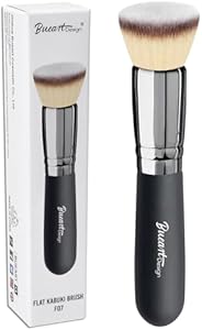 Bueart Design Flat Top Buffing Foundation makeup Brush ULTRA SOFT DENSE Kabuki Make up Brush for Liquid, Cream, Mineral Powder Blending, Flawless Face Brush makeup Brushes Bueart Design