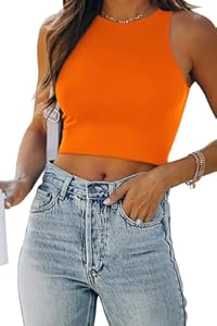 Женская Майка EFAN Sexy Sleeveless High Neck Crop Tops EFAN