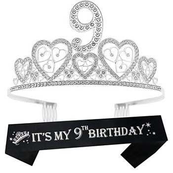 9th Birthday Sash And Tiara For Girls Meant2tobe