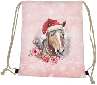 COEQINE Horse Gift Drawstring Bag Casual Backpack Sport Gym Sackpack for Women Men Girls Boys Coeqine