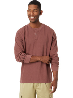 Текстурированная футболка на пуговицах с длинными рукавами Madewell