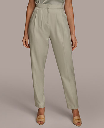 Women's Pleat-Front Cotton Pants Donna Karan New York