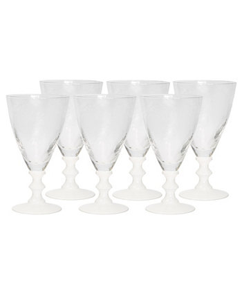 Stemmed Wine Glasses, Set of 6 Classic Touch